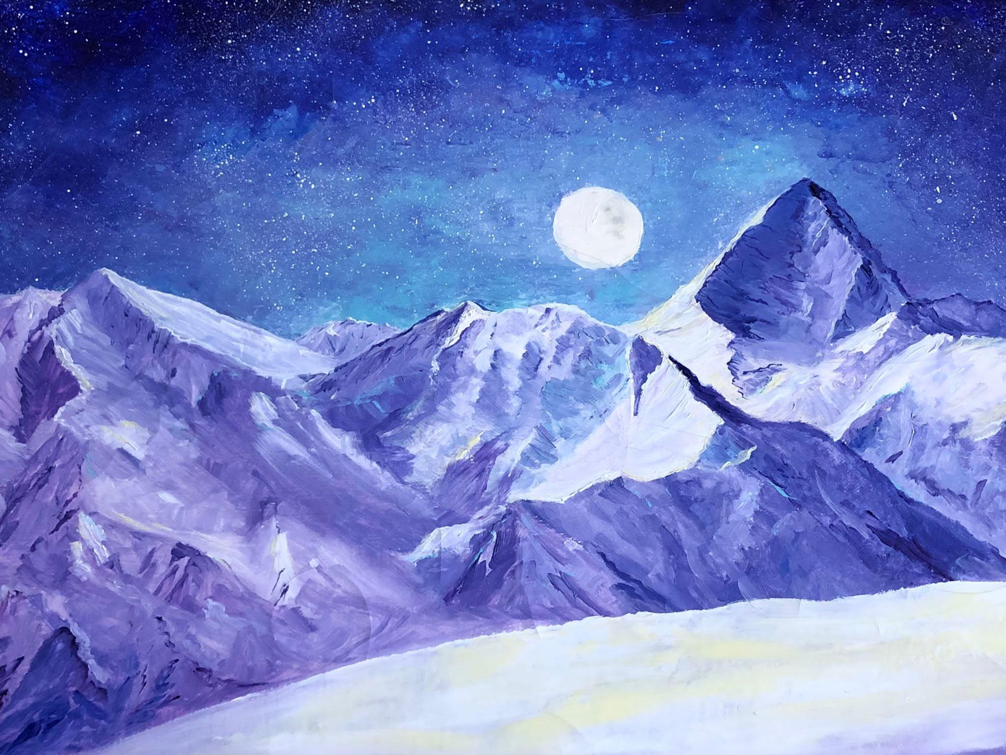 Notturno sul monte Emilius Medici Marisa